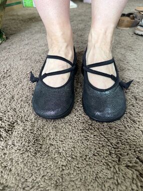 Women’s Black Sparkle Mary Jane Flats
